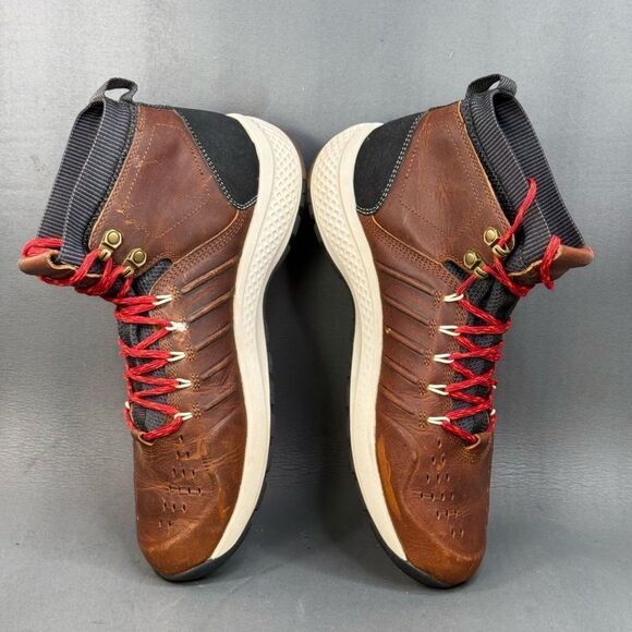 Timberland Mens FlyRoam Trail Mid Leather Forty Wheat sneaker boot Sz 10 - Picture 5 of 9